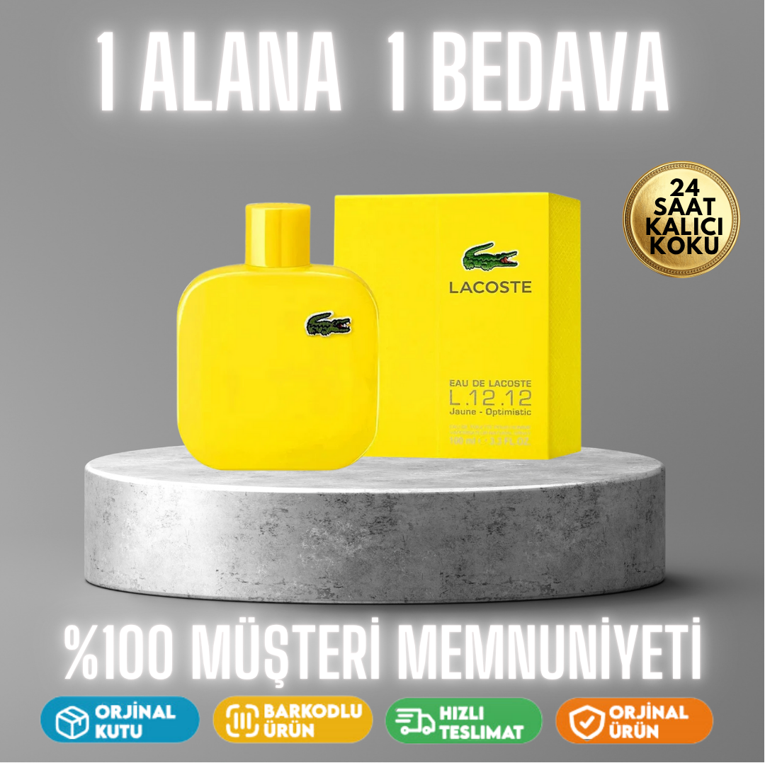 LACOSTE L12.12 JAUNE OPTİMİSTİC - ERKEK